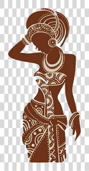 Download African Woman Silhouette PNG file