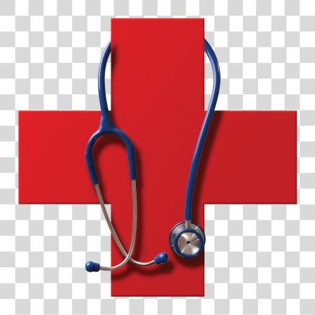 Download caja hospital cruz con Stethoscope PNG file