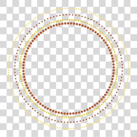 Download puntos circle marco border oro color PNG file