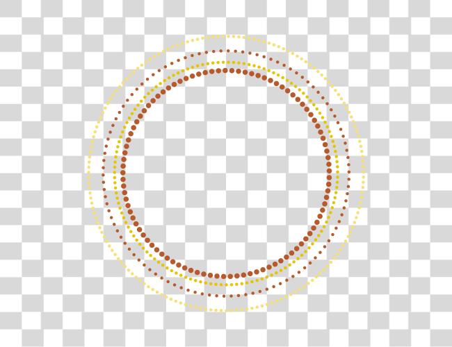 Download dots circle frame border gold color Clip Art