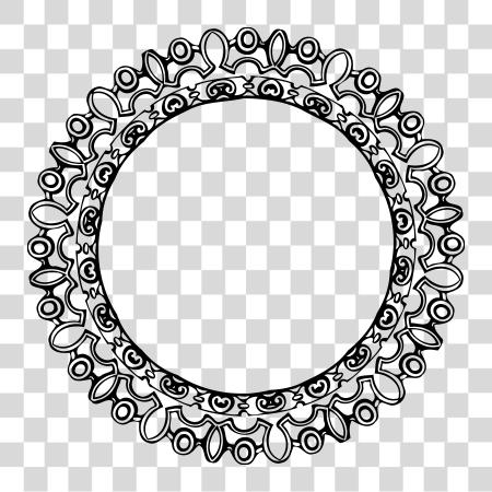 Download Round Black Border Frame Border Round Design PNG file