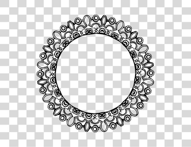 Download Round Black Border Frame Border Round Design Clip Art