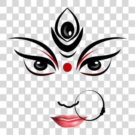 Download Durga Puja Logo Durga Maa Face PNG file