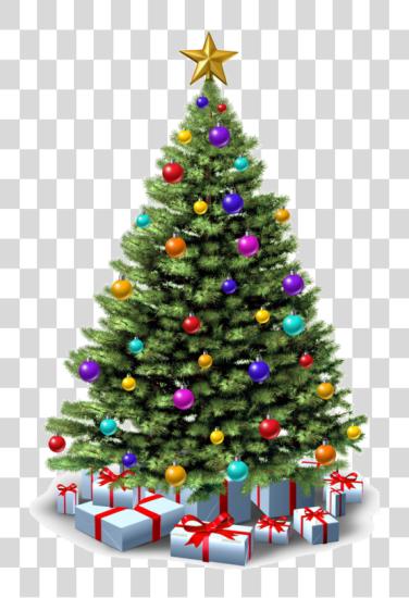 下载 Sapin De Noel Christmas Trees 與 Presents PNG file