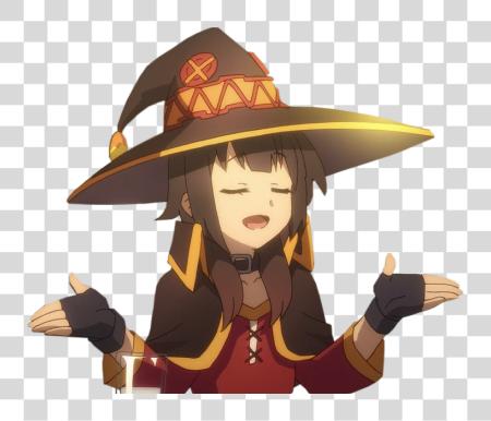 Download Megumin vector Shrug PNG file