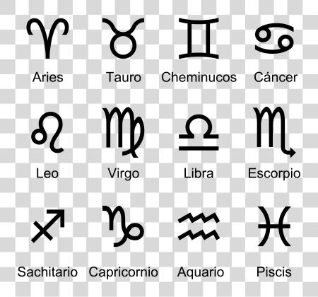 下载 Simbologia De Signos Zodiacales Easy 简单 Sharpie PNG file