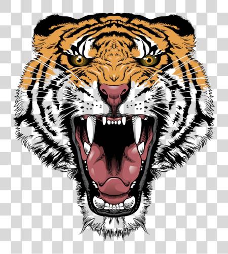 Download Tiger Face front PNG file