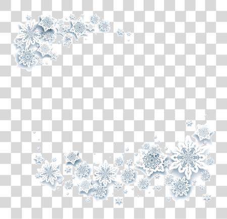 تحميل Ftestickers Christmas شتاء Snowflakes Frame حدود Illustration بي ان جي ملف