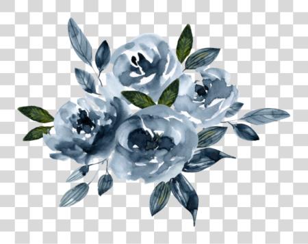 Download freetoeditflowers estético flor azul naturaleza Water color flor Cluster PNG file