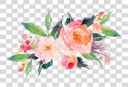 Download original Web 0nly racimo Of Flowers Peach Flowers Pink Watercolour Flowers PNG file