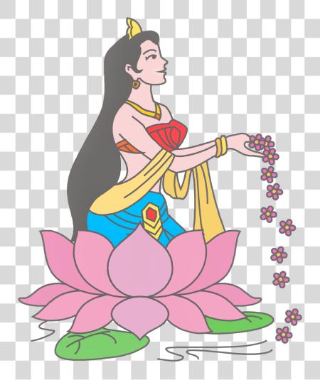 Download Hindu Namaskar Welcome Girl PNG file