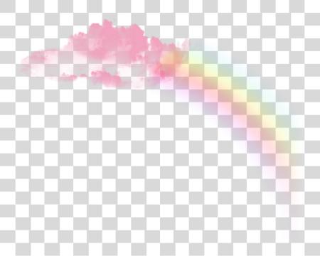 Download freetoedit pink rainbow cloud aesthetic tumblr Watercolor Paint PNG file