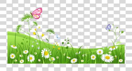 Download Grass With Butterfliespicture Garden PNG file