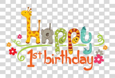 Download happy birthday design PNG file