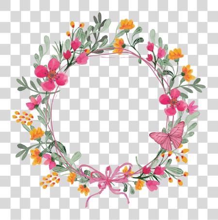 Download Pink mariposa Wreath 27862808 Transprent floral Wreath PNG file