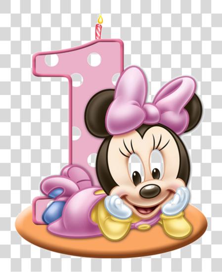 Download 1st Birthday Baby Minnie Mouse PNG file