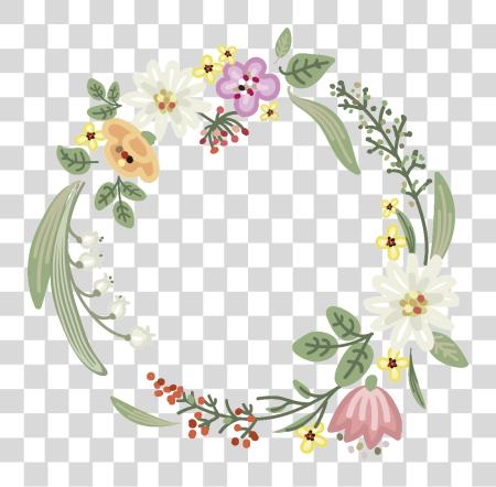 Download White Flowers Ai Files Flower Garland PNG file