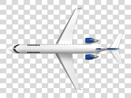 Download Crj Series Bombardier Commercial Aircraft Top View Plane Top View PNG file