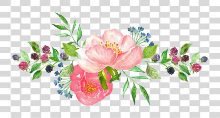 下载 水彩 花 水彩 Flowers PNG file