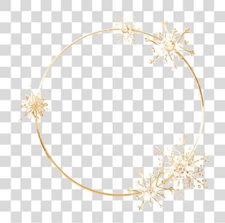 Download oro snowflakes wreath marco border decor decoración Christmas día PNG file