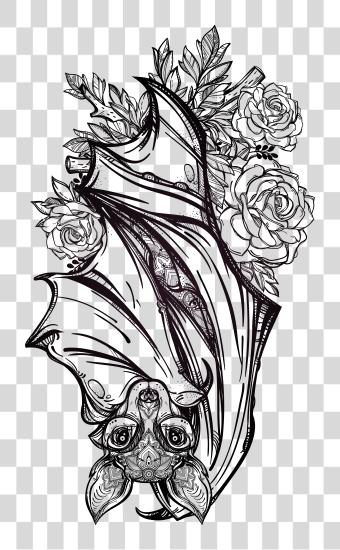 Download Tattoo Bat Fashion Artist Flash Gothic Handpainted Vampire Bat Bat Tattoo Design PNG file