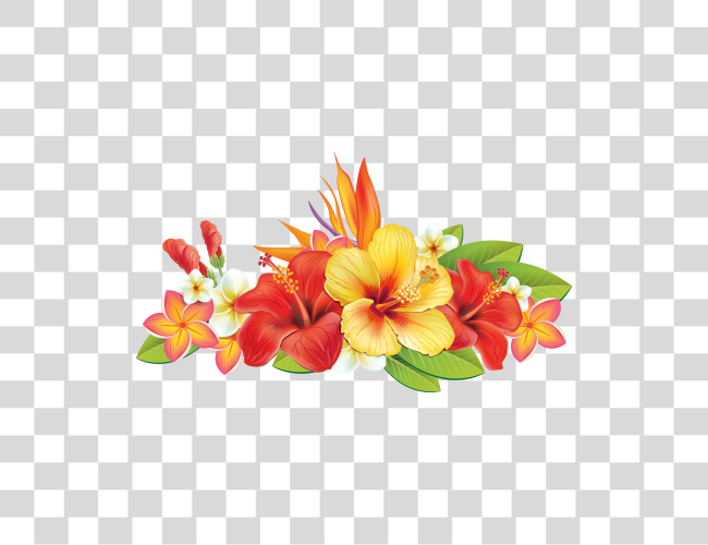 Download 0 A04cb 8beba5ab Orig Tropical Flowers Border Clip Art