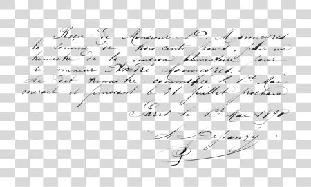 下载 Ephemera Handwritten 信 来自 Paris Handwriting PNG file