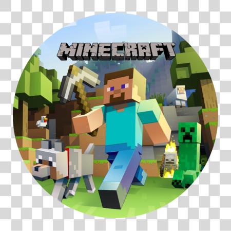 下载 Minecraft Edible Icing Personalized Circle 蛋糕 Topper PNG file