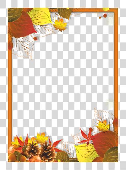 Download Fall Frame With Leaves Gallery Autumn Page Borders Microsoft Word PNG file