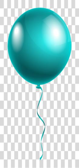 下载 Single 現代 蓝色 Balloon Image 快樂 生日 Single Balloon PNG file