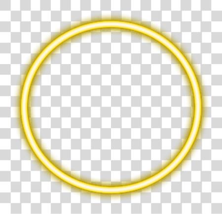 Download amarillo neon circle border freetoedit cuerpo joyería PNG file