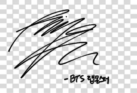 Download stickers bts bangtanboys bangtan rapmonster Bts Signatures Rap Monster PNG file