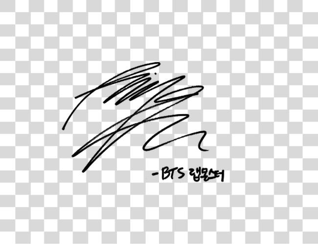 下载 stickers bts bangtanboys bangtan rapmonster Bts Signatures Rap Monster Clip 艺术