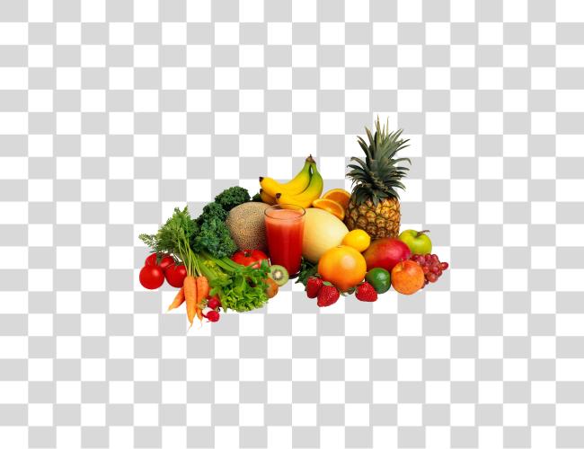 Download Healthy Food Fruits And Vegetables In Plate Clip Art