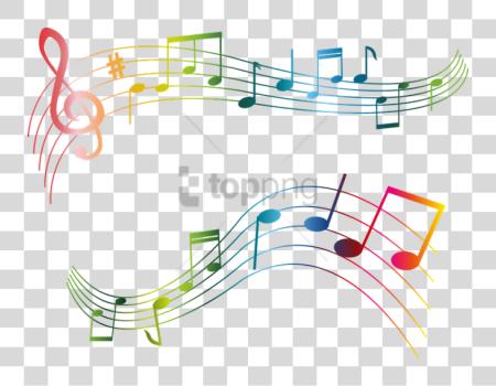 Download colorido Musical Notes Image con música Notes PNG file