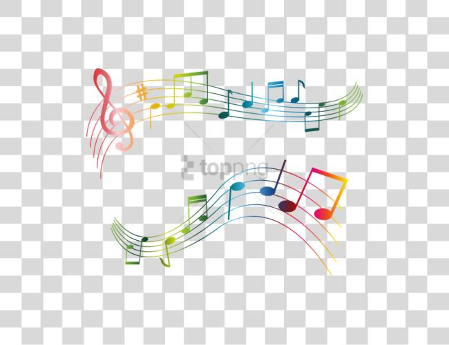 Download colorido Musical Notes Image con música Notes Clip arte