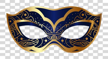 Download Dark Blue Carnival Mask Masquerade Mask PNG file