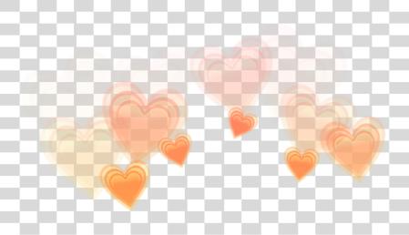 Download orange orangehearts hearts heartcrown crown heart Orange Heart Crown PNG file