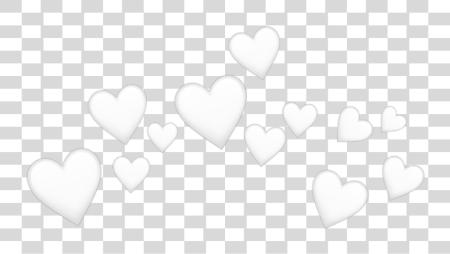 下载 这那 Newest Heartshaped 箱 Stickers 在 Picsart 白色 Heart 表情符号 皇冠 PNG file