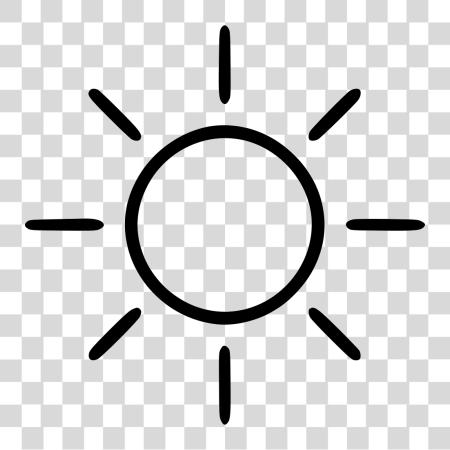 Download File Sun Outline color PNG file