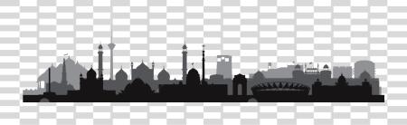 Download India Skyline India Skyline silueta PNG file