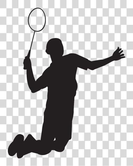 Download Badminton Badminton Player Black PNG file