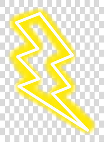 Download neon yellow white lightning Neon Lightning PNG file