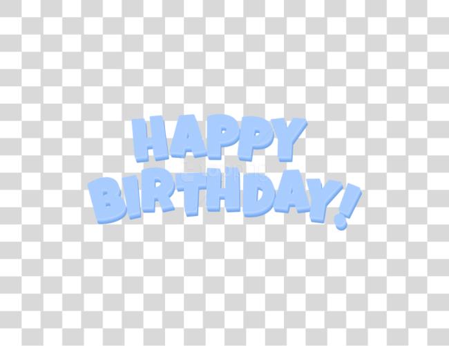 Download Happy Birthday Blue Text Happy Birthday Blue Clip Art