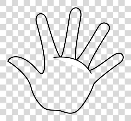 Download Fingers Open Hand Line Hand PNG file