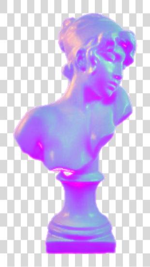 Download estatua vaporwave vaporwaveaesthetic estético aesthetictumblr Vaporwave morado estético PNG file