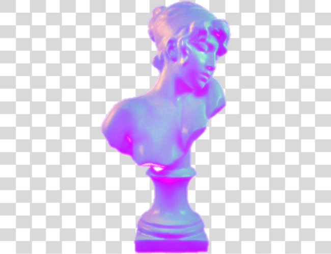 Download estatua vaporwave vaporwaveaesthetic estético aesthetictumblr Vaporwave morado estético Clip arte