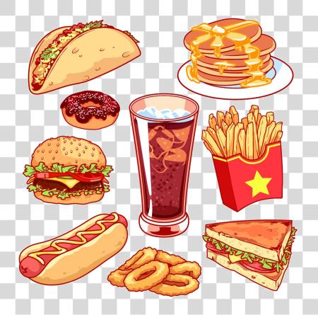 Download Library Hamburger Fast Food Junk Junk Food Cartoon PNG file