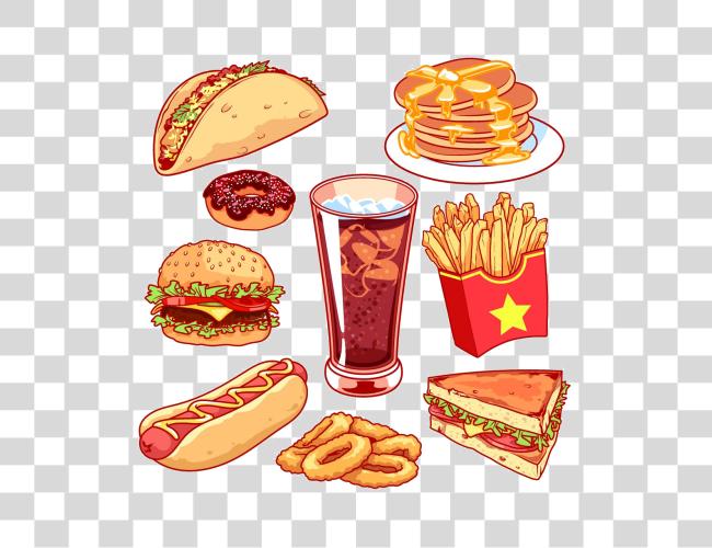 Download Library Hamburger Fast Food Junk Junk Food Cartoon Clip Art