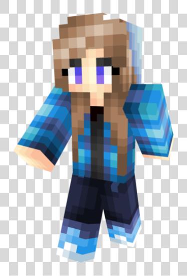 下载 Minecraft Skins Skindex Minecraft 蓝色 Girl Skin Cool PNG file